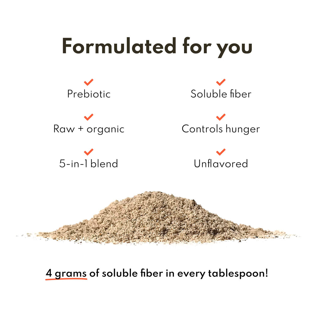 Florasophy Daily Fix organic ingredients list emphasizes clean plant based fiber blend