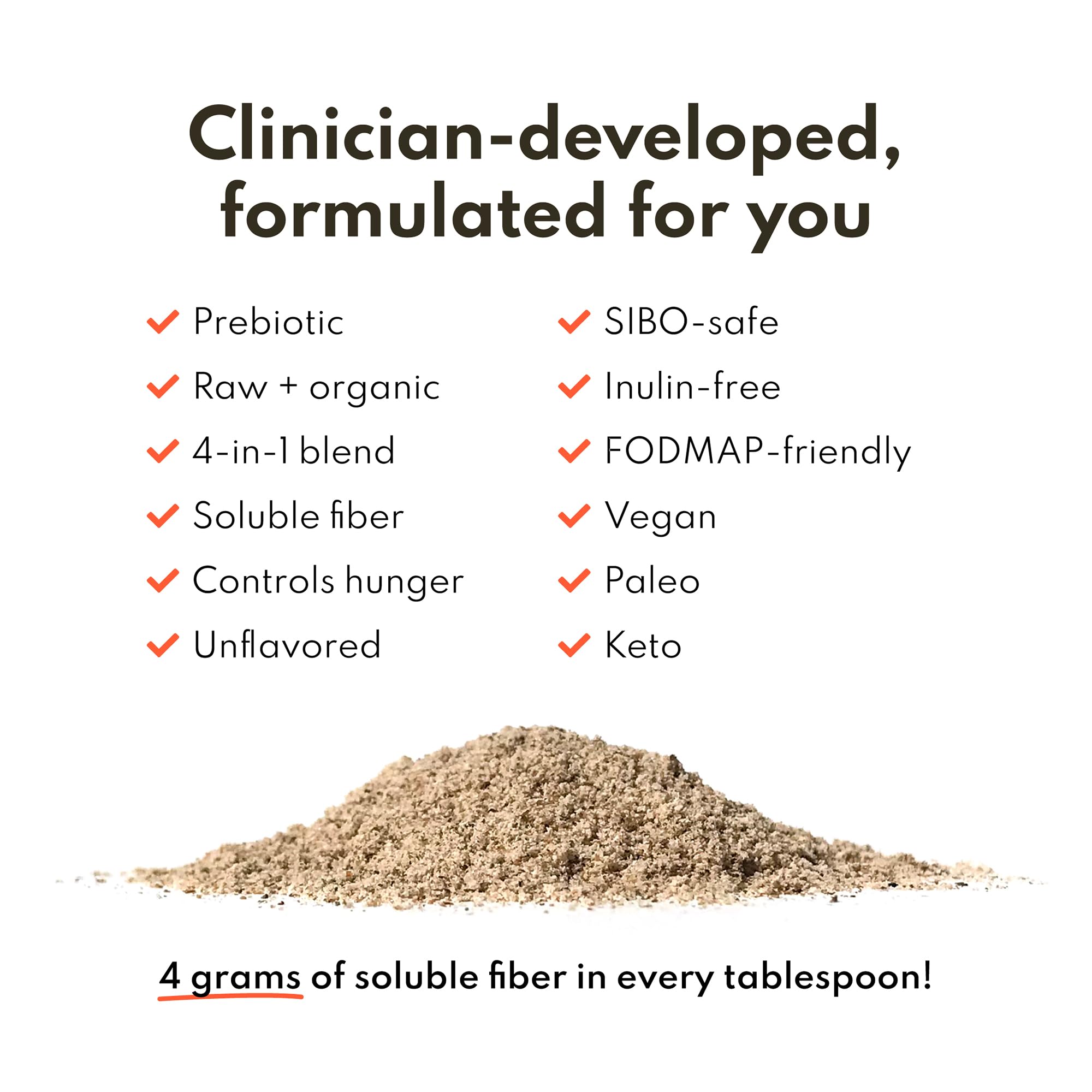 Florasophy Loosen Up ingredient chia seeds highlight natural fiber source