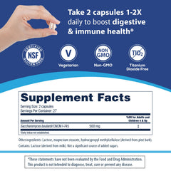 Florastor gluten-free label reinforces suitability for sensitive diets.