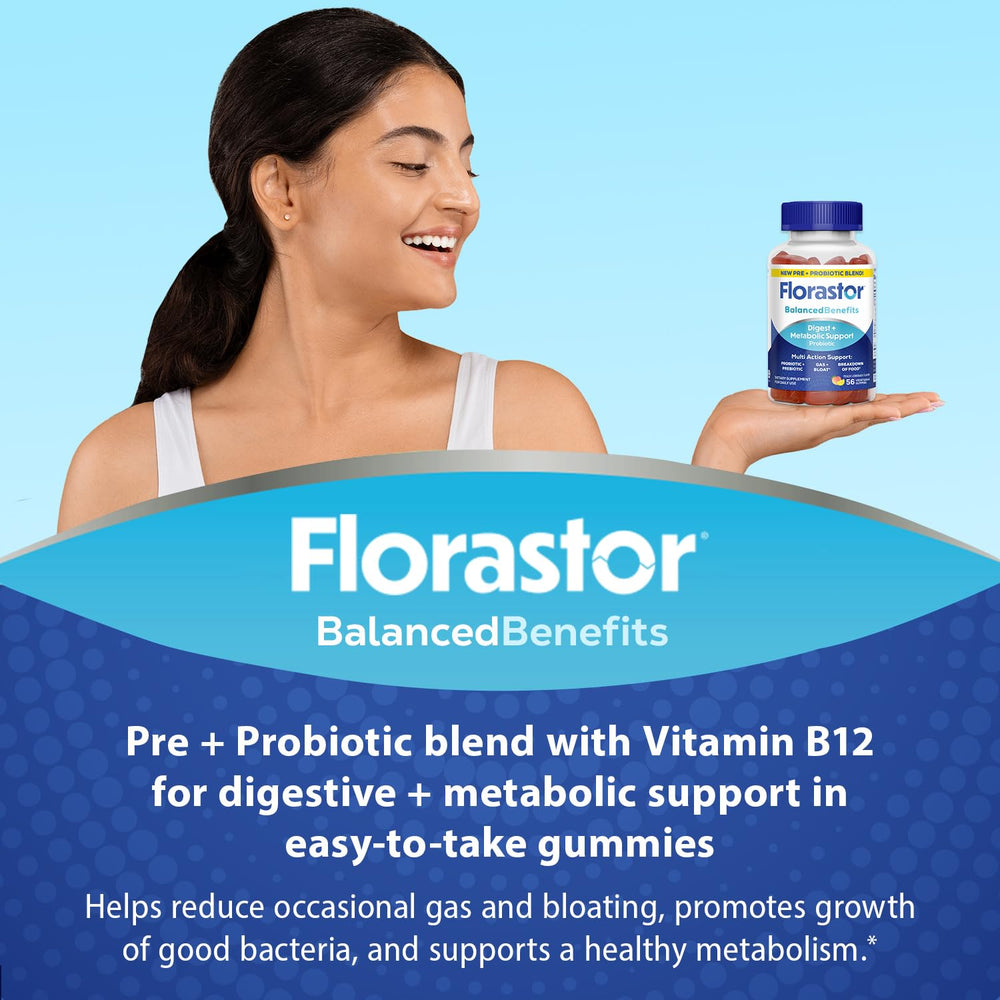 Florastor Gummies closeup showing peach texture ideal for gut balance.