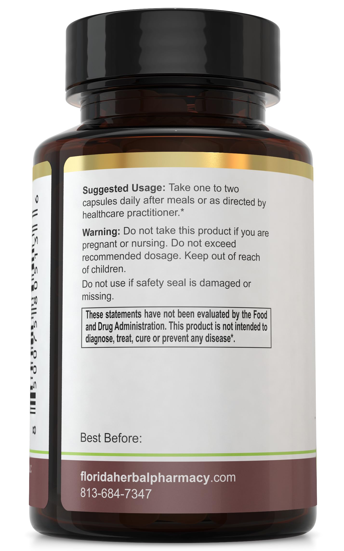 Florida Herbal Pharmacy chia seed capsules close-up, showcasing high-quality extract for everyday wellness.