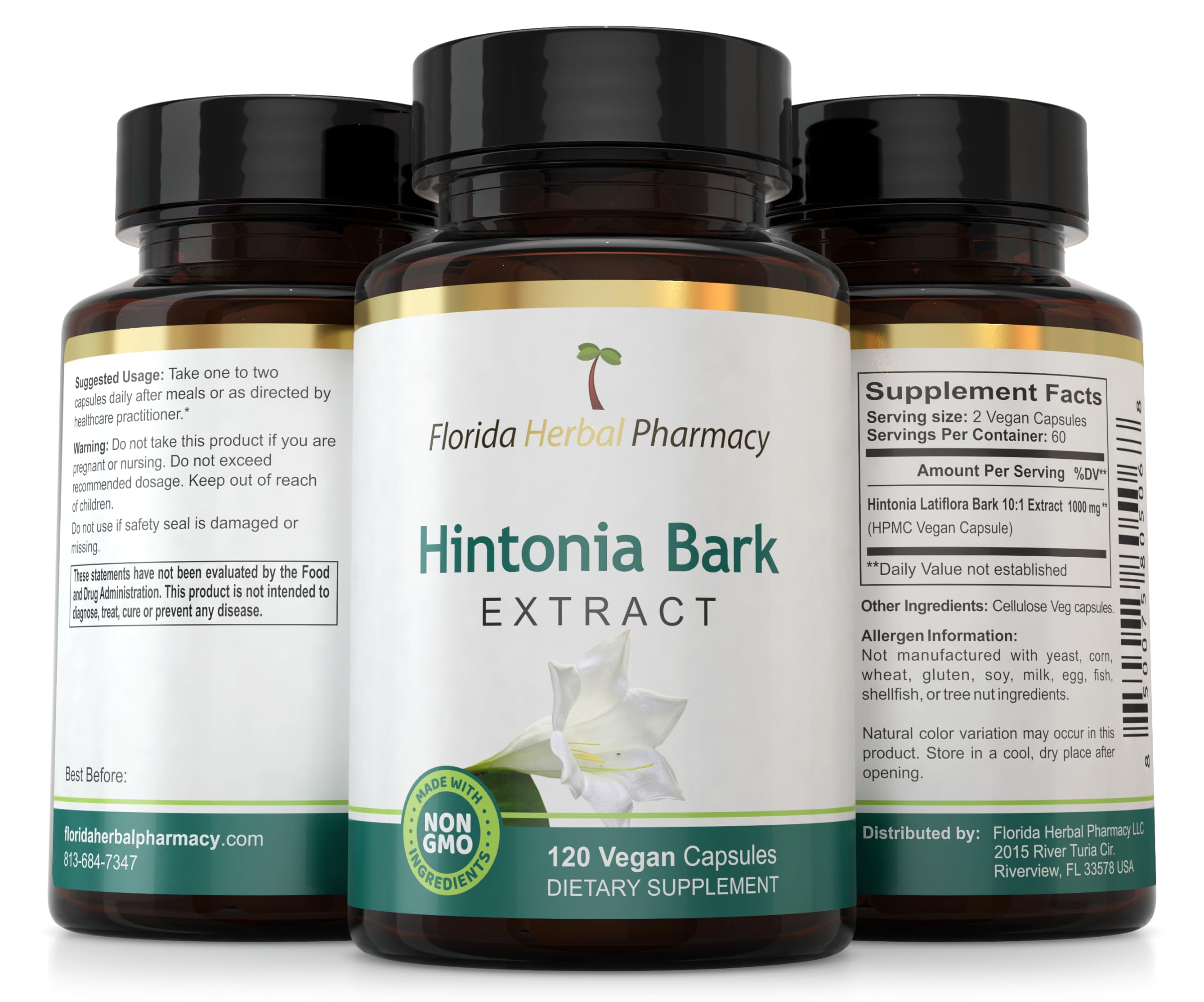 Florida Herbal Pharmacy Hintonia Latiflora capsules integrated into daily routine.