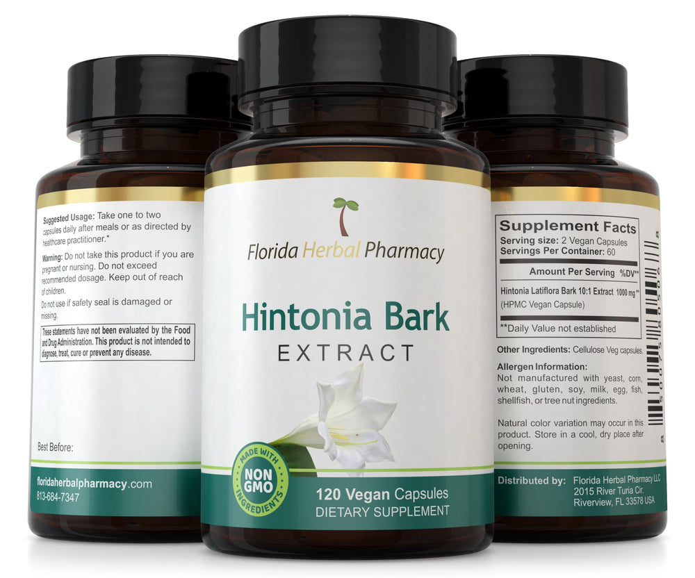 Florida Herbal Pharmacy Hintonia Latiflora capsules integrated into daily routine.