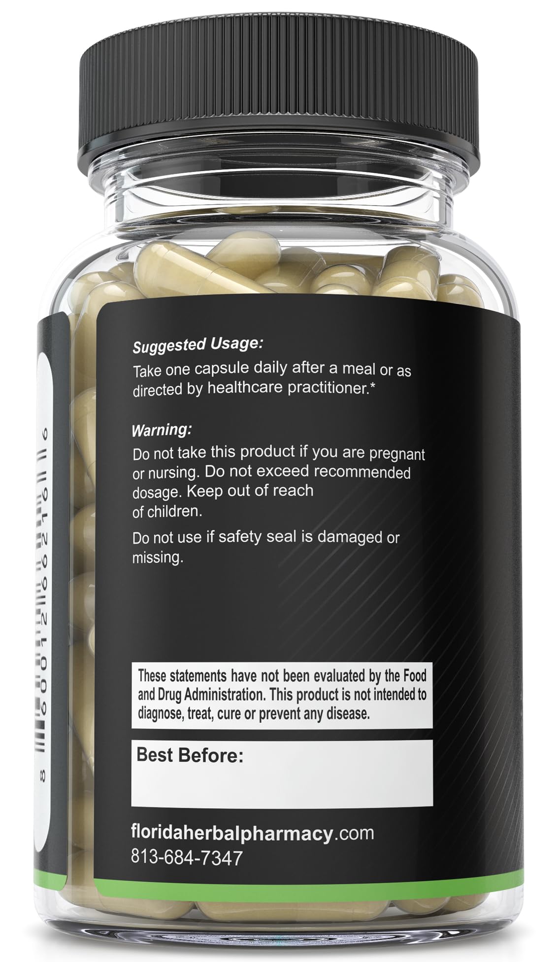 Florida Herbal Pharmacy NRF2 Complex capsules close-up for easy daily intake.