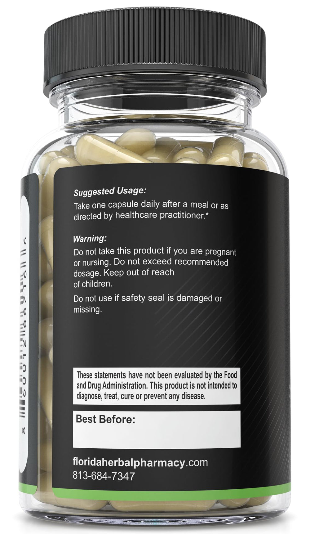 Florida Herbal Pharmacy NRF2 Complex capsules close-up for easy daily intake.