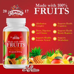 Florida Herbs vegan non-GMO seal indicating clean, plant-based nutrition