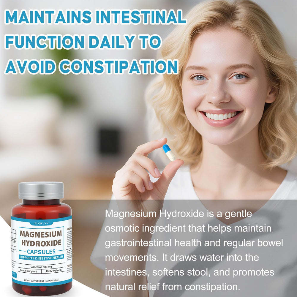 Florvyn bottle on table signaling convenient daily digestive aid