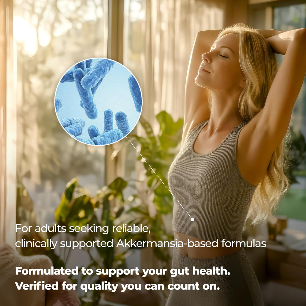 FLOUREN Gut Health capsule closeup highlighting 25B TFU potency for gut support.