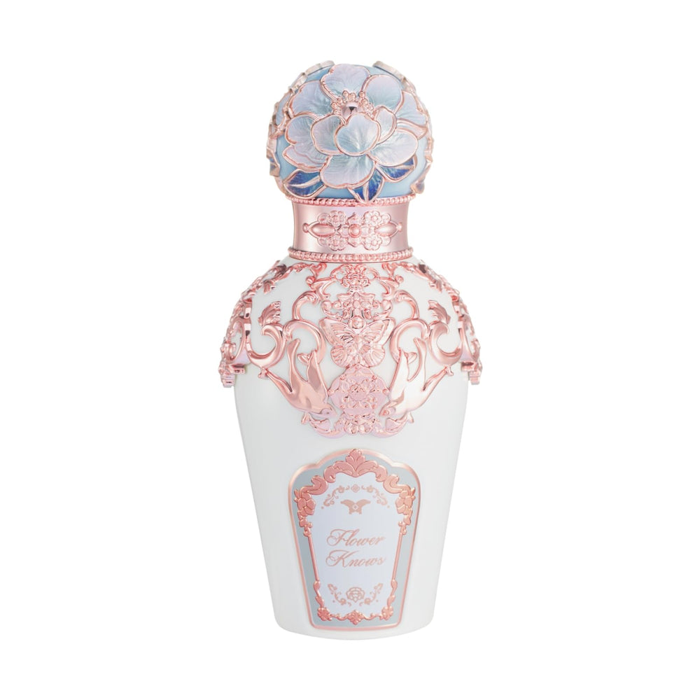 Flower Knows Butterfly Cloud Collar bottle with kingfisher motif for gifting.