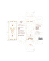 Velvet flower accents on bottle evoke graceful, luxurious fragrance.