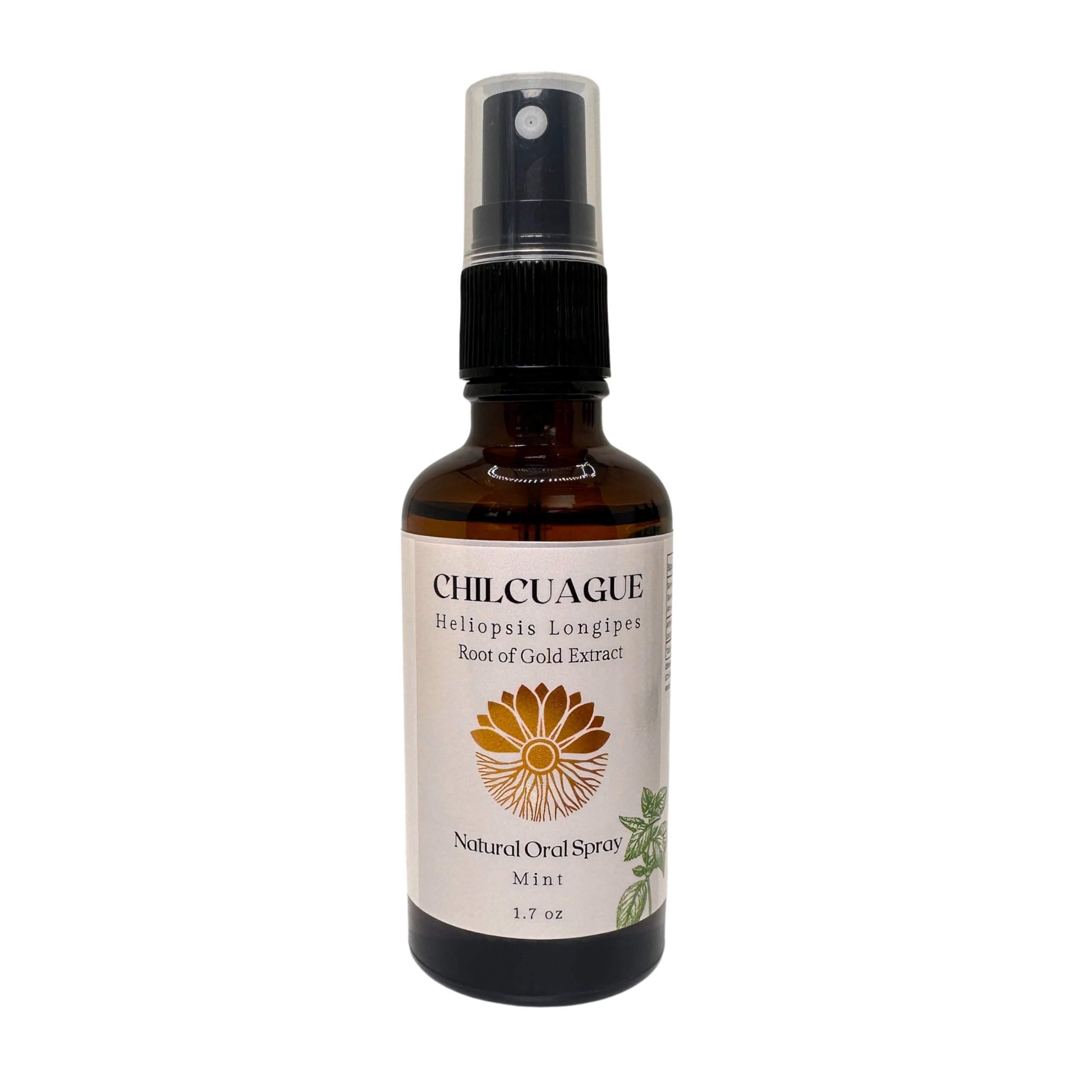 Flower & Song Chilcuague Oral Spray Mint for refreshing breath and throat comfort.