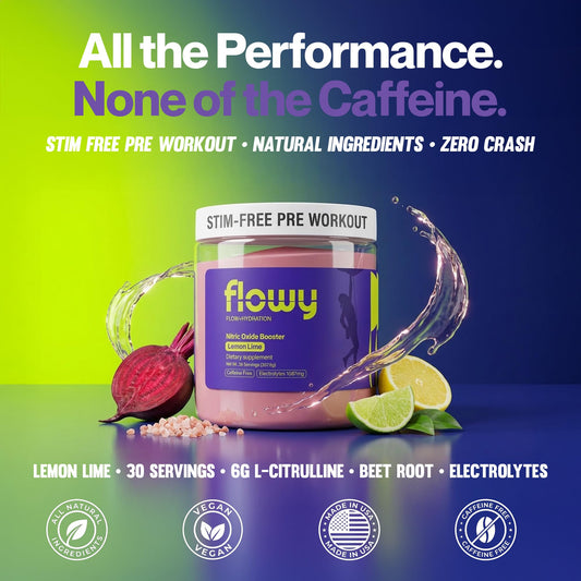 Flowy Stim Free L-Citrulline Malate scoop highlights dosing