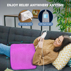 FluffyWarmth XXXL heating pad in ultra-soft fleece fabric