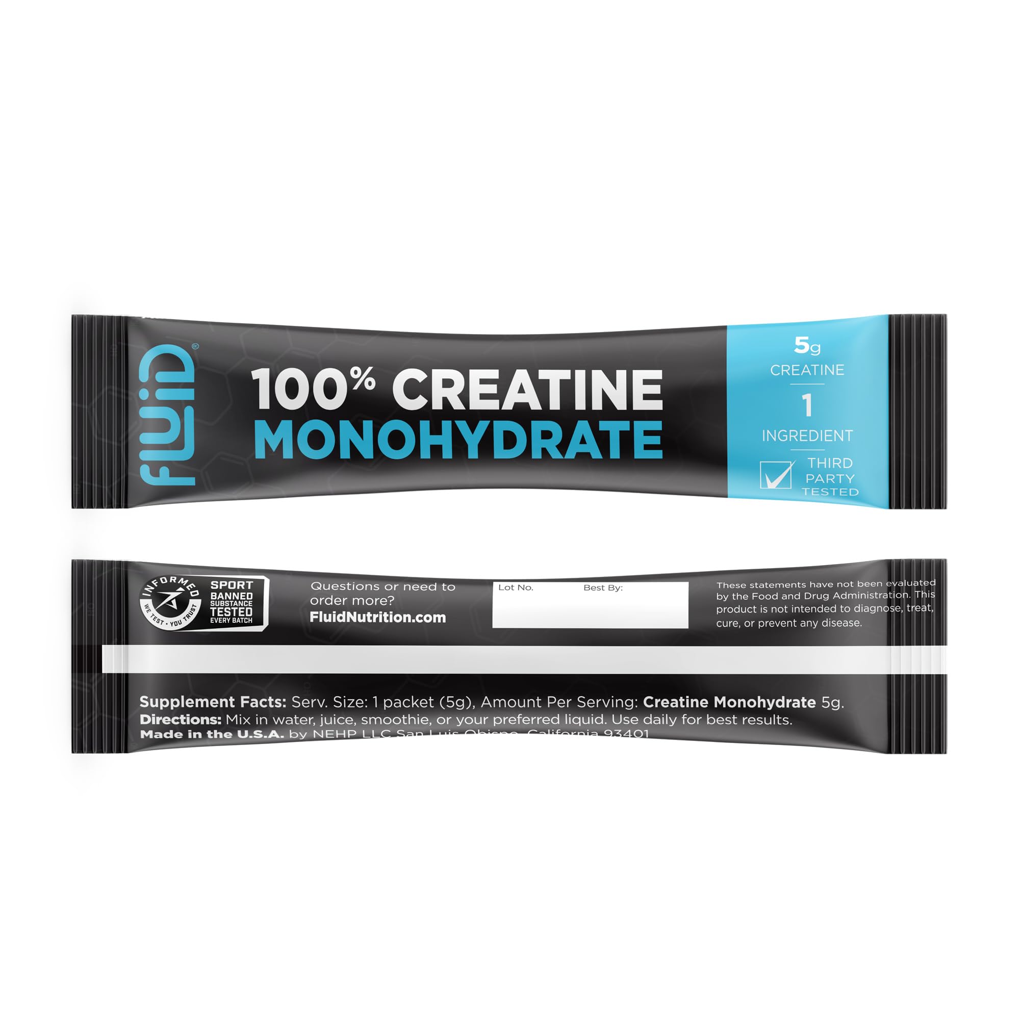 Fluid Creatine unflavored powder blends seamlessly into smoothies or yogurt.