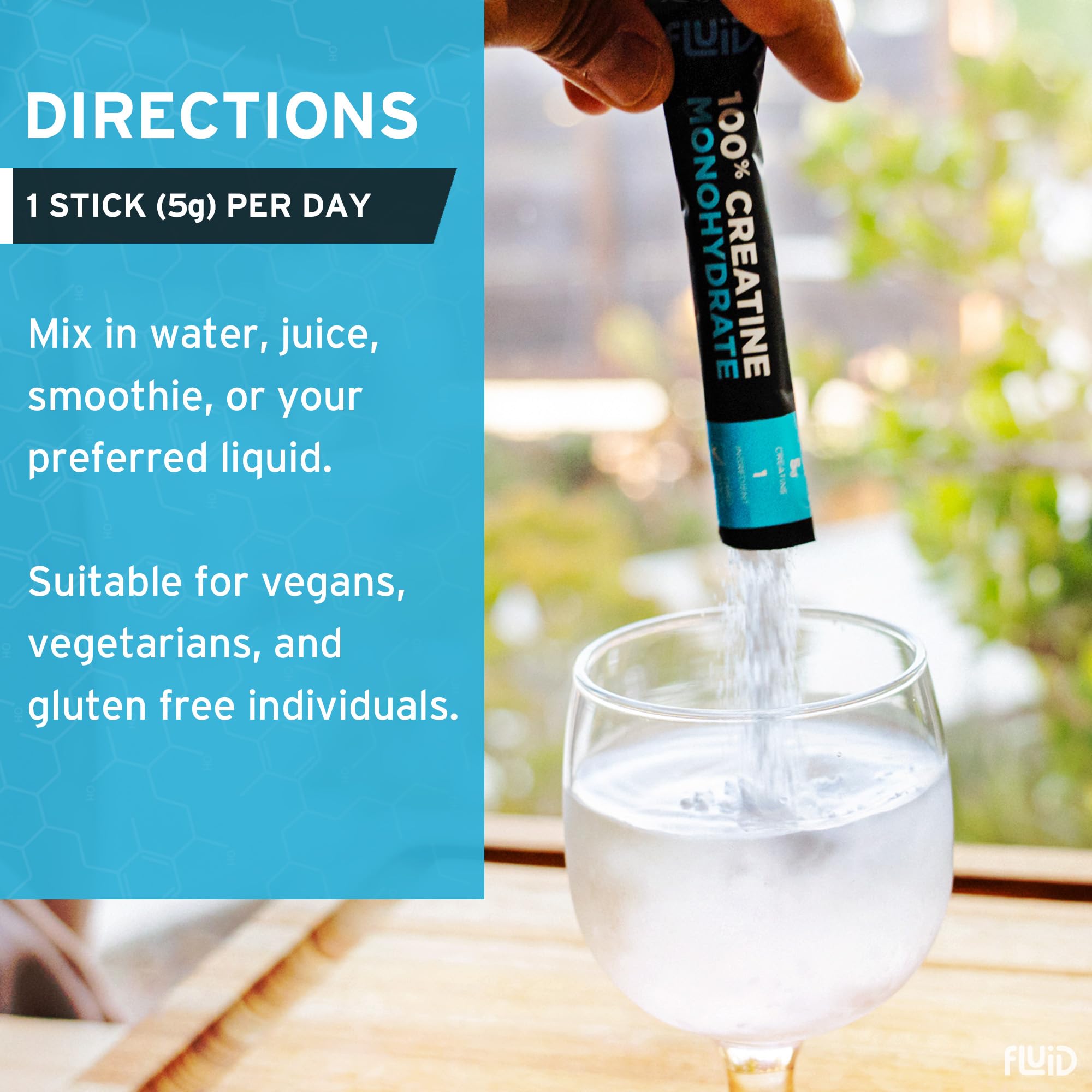 Fluid Creatine vegan-friendly formula supports diverse diets without flavor distractions.