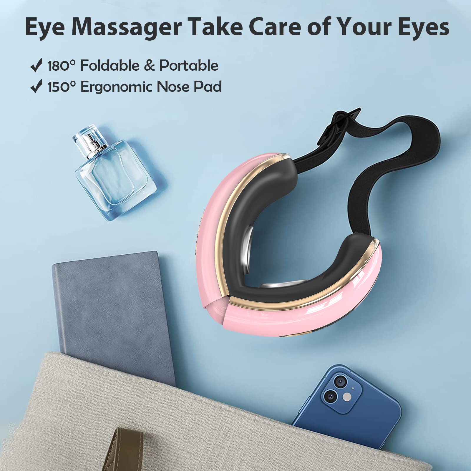 fmlave Eye Massager rechargeable battery for wireless use