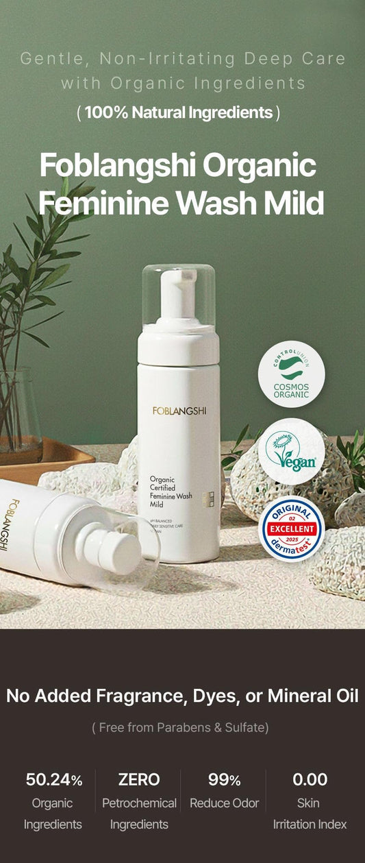 Foblangshi foam closeup highlights fragrance free, rich lather for daily cleansing