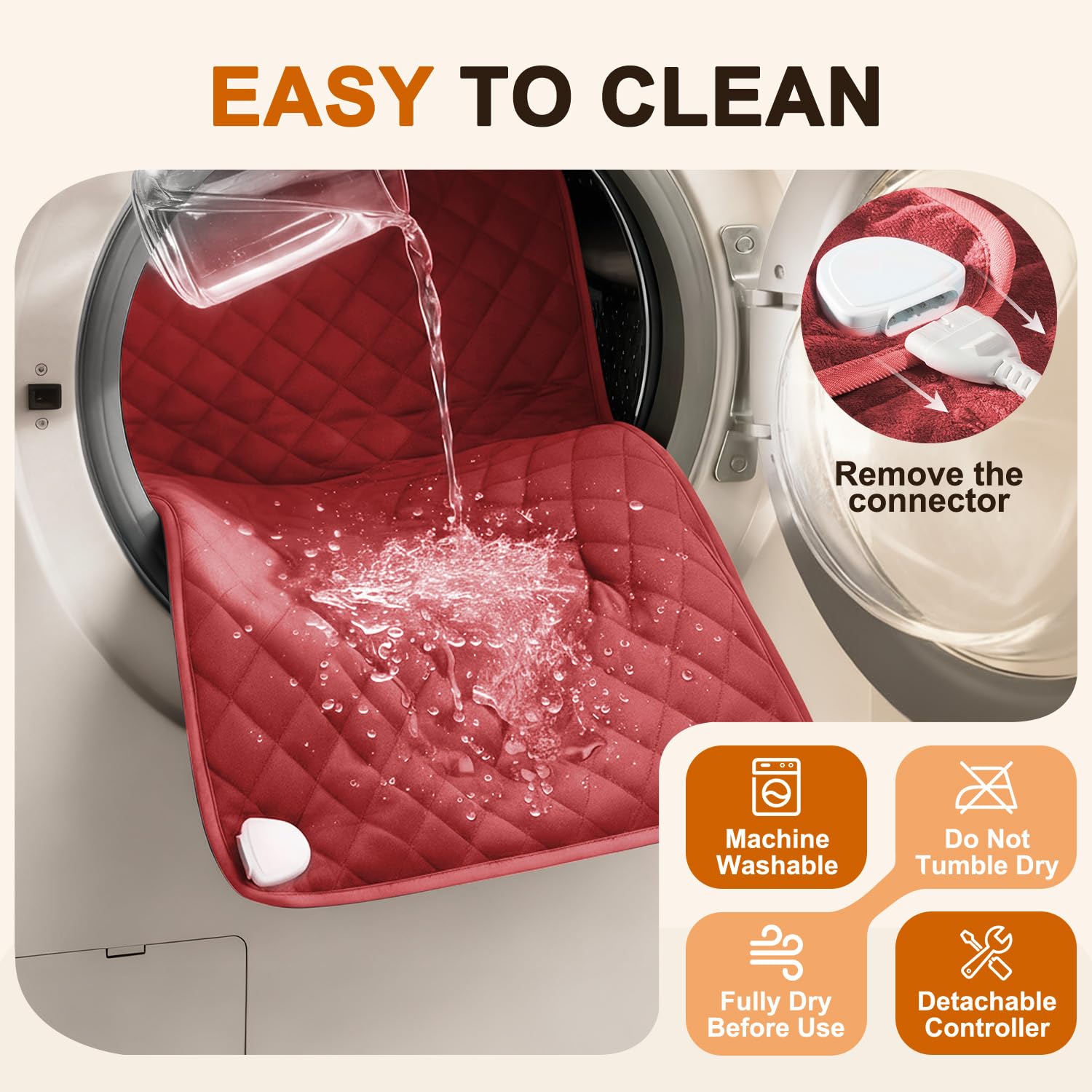 Focbeo heating pad shown with full-body coverage for broad warmth.