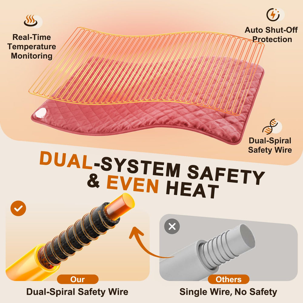 Focbeo heating pad moist heat feature for deeper warmth and comfort.
