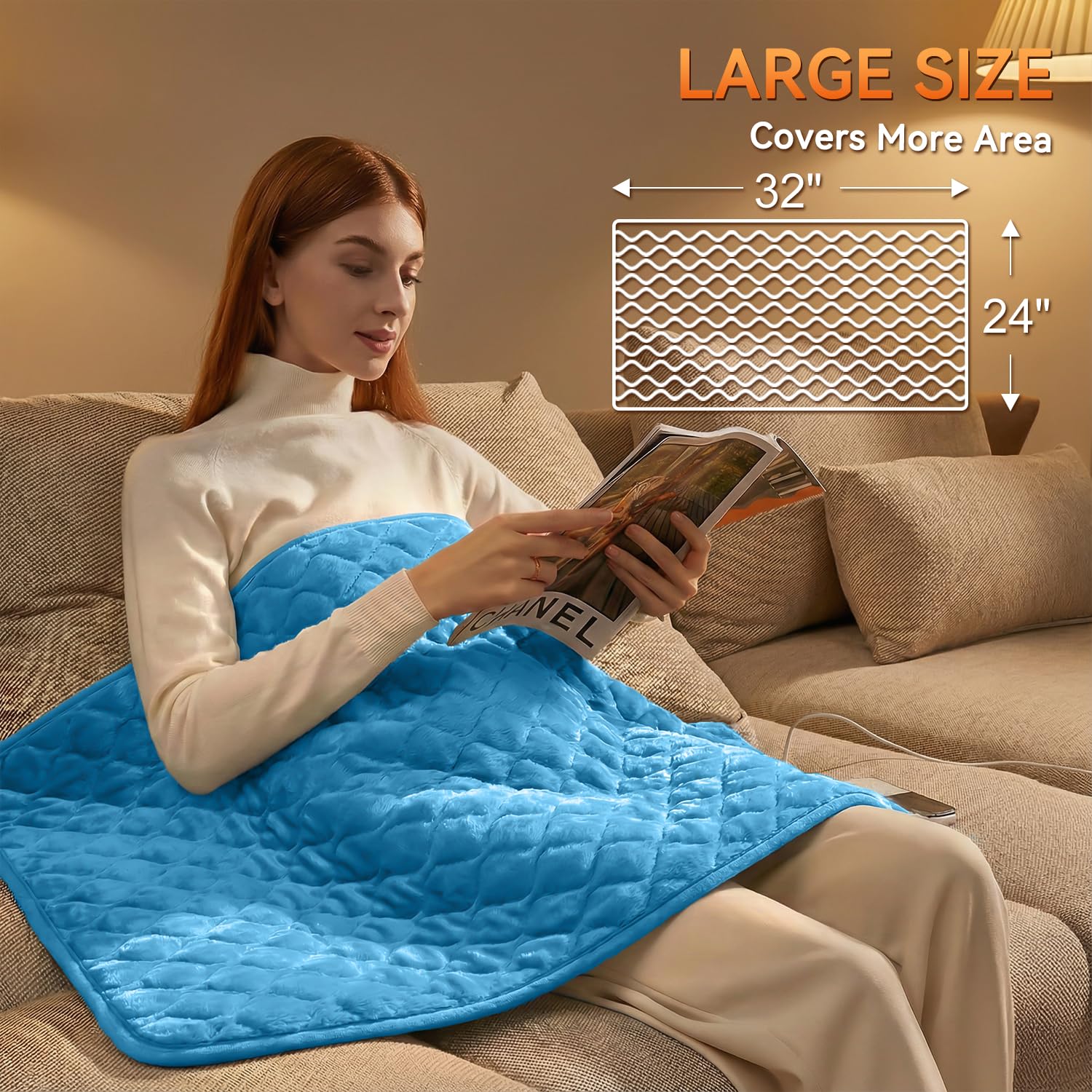 Focbeo king size heating pad digital controller for precise temperature control