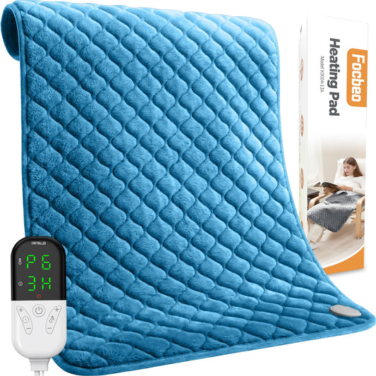 Focbeo king size heating pad 32x24 cover in use for full-body warmth