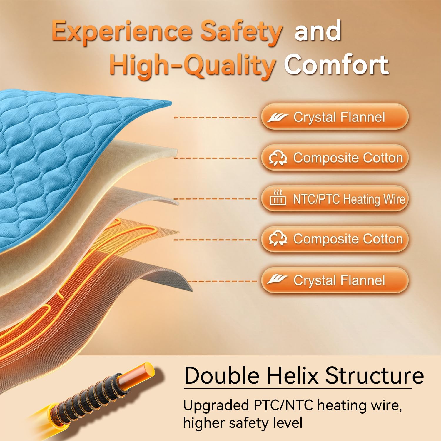 Six temperature settings provide customizable heat levels