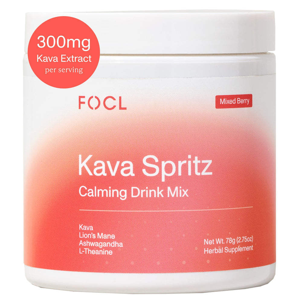 FOCL Kava Spritz bottle pour signaling a calm, alcohol-free social moment