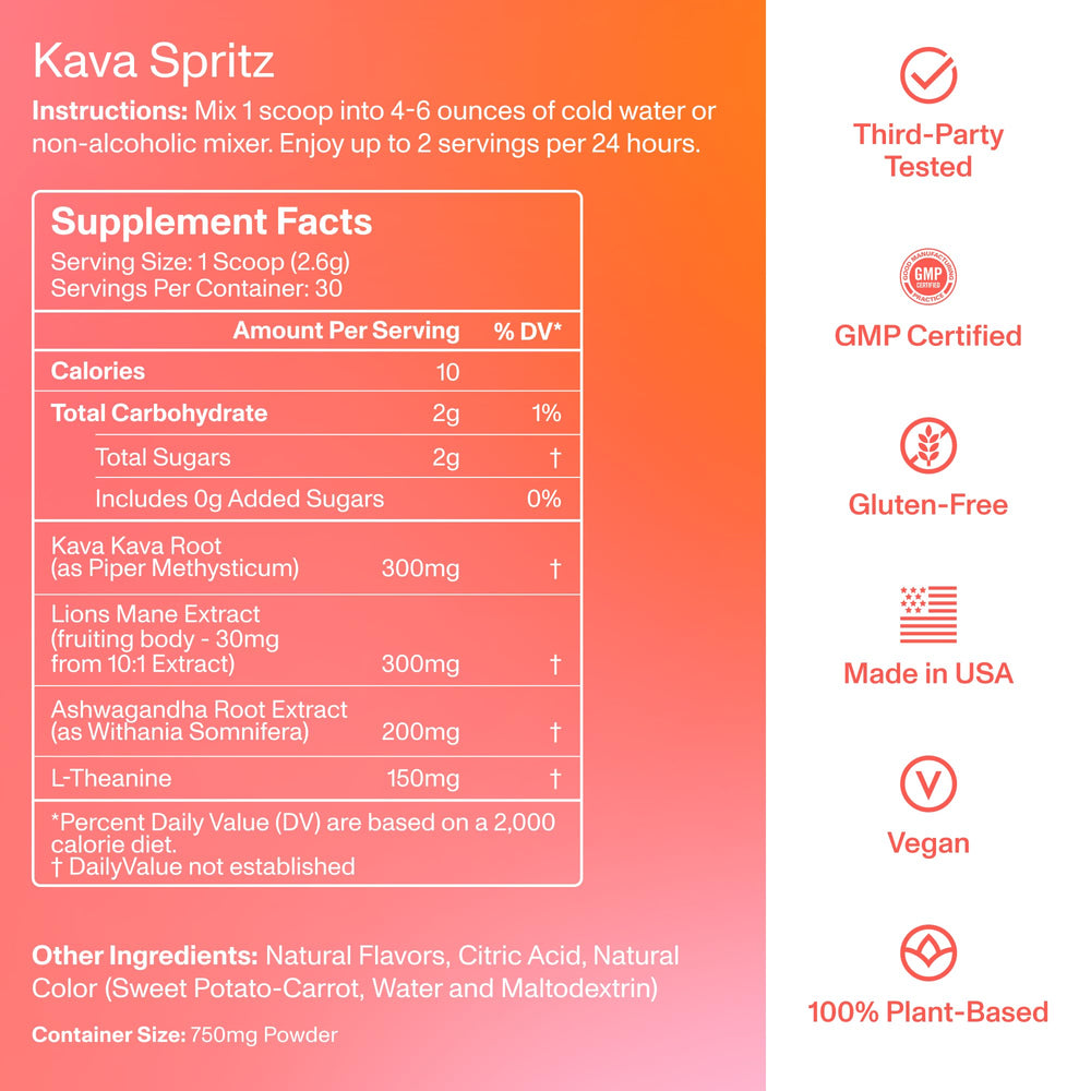 FOCL Kava Spritz mixing glass ready for easy preparation of a relaxed evening