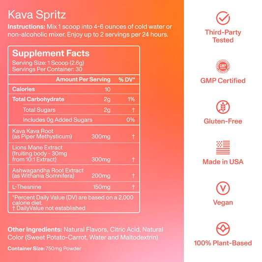 FOCL Kava Spritz mixing glass ready for easy preparation of a relaxed evening