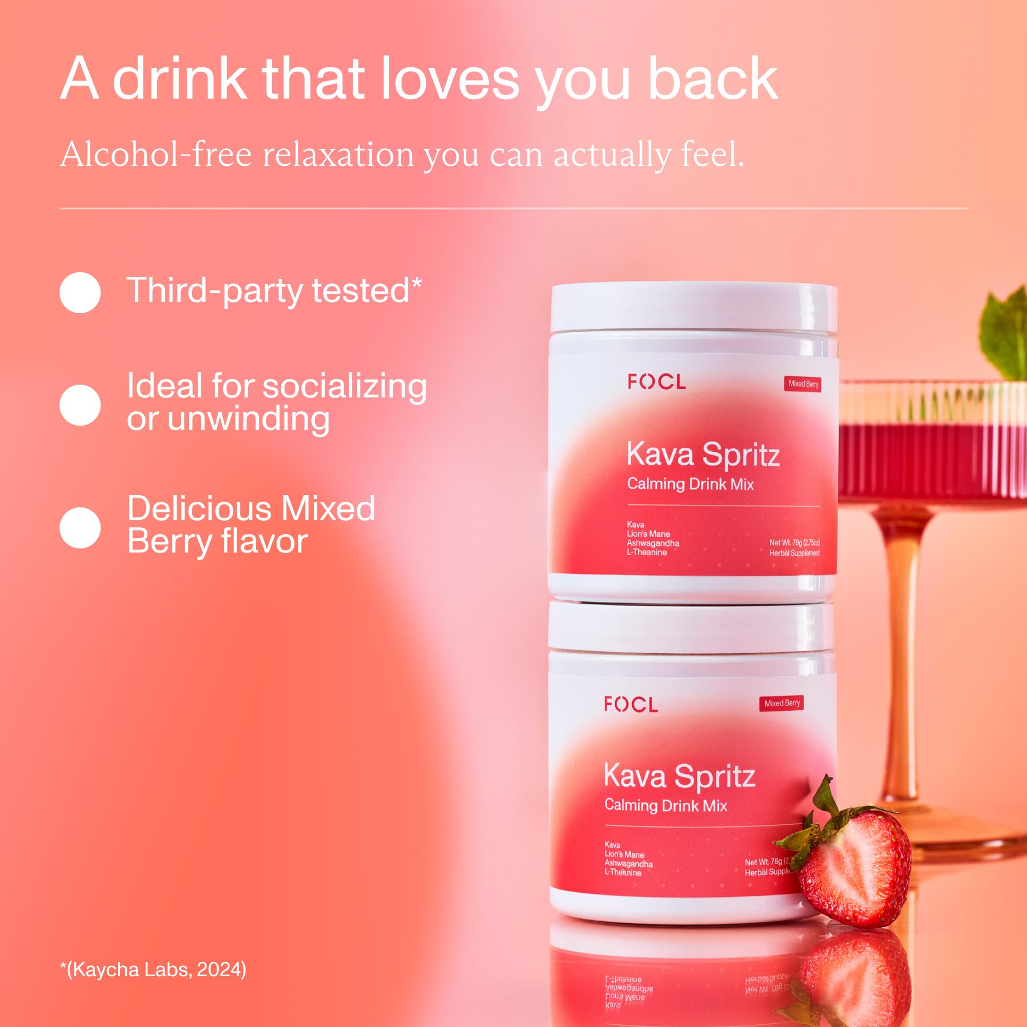 FOCL Kava Spritz in a social setting for a non-alcoholic gathering