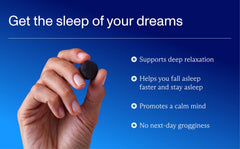 Tested safety badge and packaging conveys trust in the sleep aid.