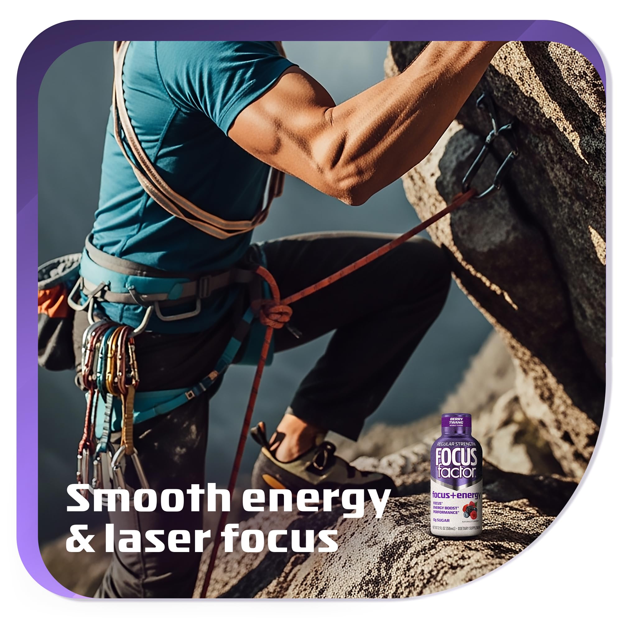 Focus Factor brand logo reinforces trust as America's brain health supplement option.