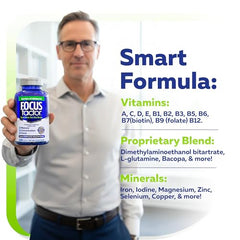 Focus Factor ingredients close-up featuring bacopa, ginkgo, and phosphatidylserine.