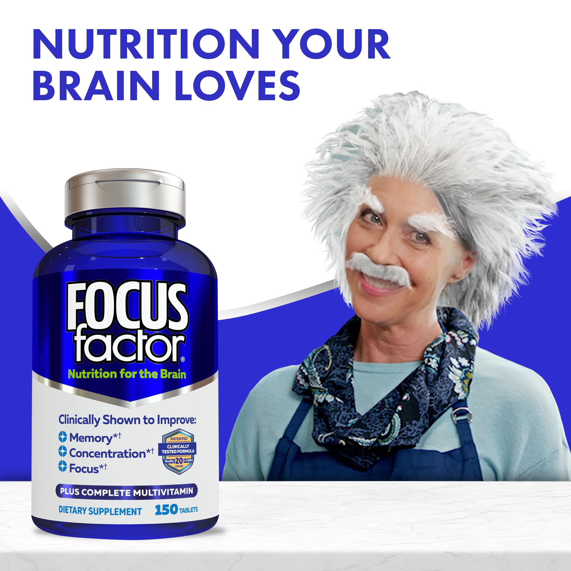 Focus Factor two-bottle pack emphasizing value and routine use.