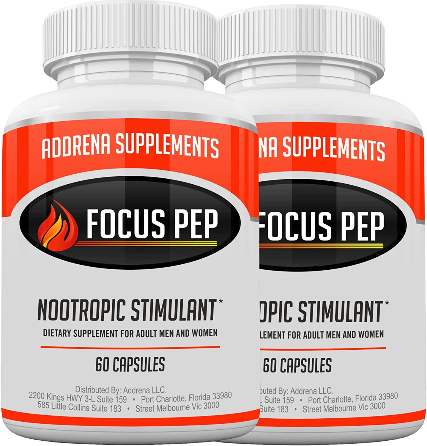 Focus Pep 2 Pack bottle front view for convenient study and work energy