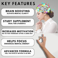 Focus Pep Addrell packaging box highlights OTC nootropic ingredients and usage.