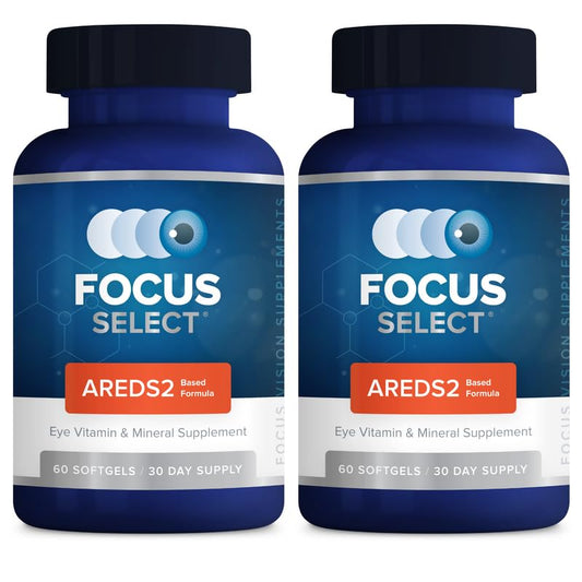 Focus Vision Focus Select bottle pouring softgels for daily eye support