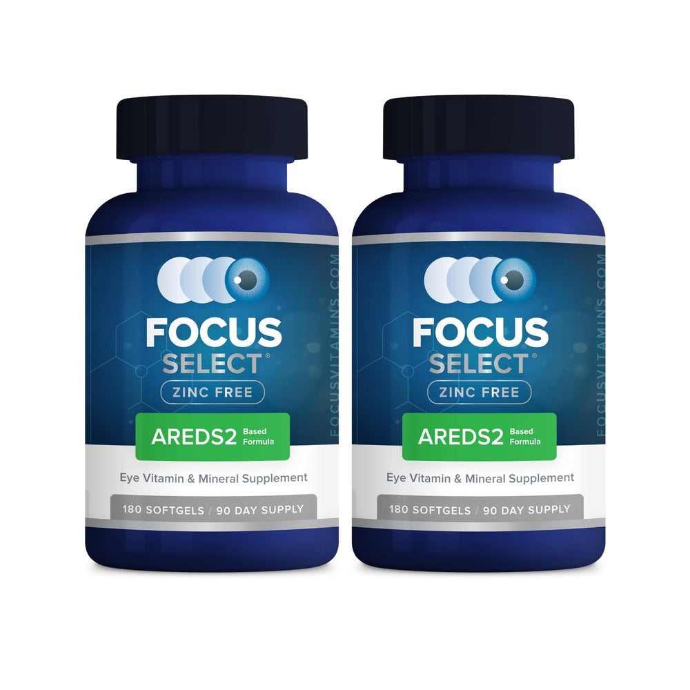 Focus Vision Focus Select zinc-free bottle for AREDS2-based eye support.