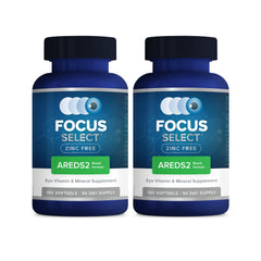 Focus Vision Focus Select zinc-free bottle for AREDS2-based eye support.