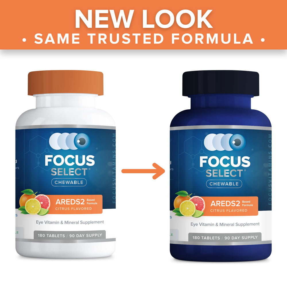 Focus Vision Focus Select AREDS2 citrus chewables provide a pleasant daily ritual.