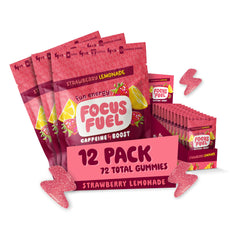 FocusFuel Energy Chews Strawberry Lemonade sample pack for quick, clean energy and focus.