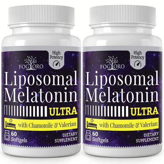 Fogoro Melatonin 60mg bottle and capsules for restful nights