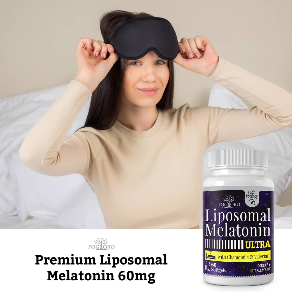 Close-up of Fogoro melatonin liposomal capsules