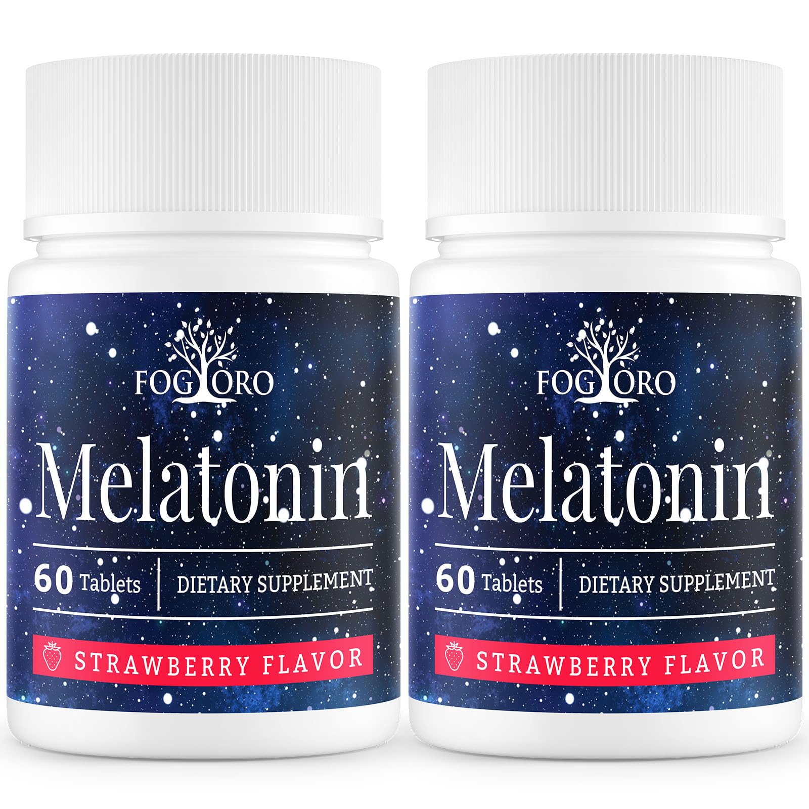 Fogoro Melatonin bottle on nightstand supports a relaxing bedtime routine