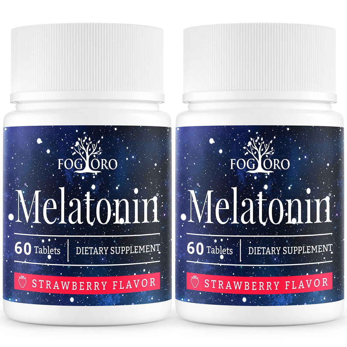 Fogoro Melatonin bottle on nightstand supports a relaxing bedtime routine