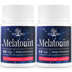 Fogoro Melatonin bottle on nightstand supports a relaxing bedtime routine