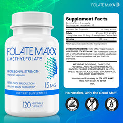 folate maxx bottle open pour illustrates simple daily intake