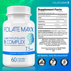 FOLATE MAXX travel-size bottle for convenient dosing.