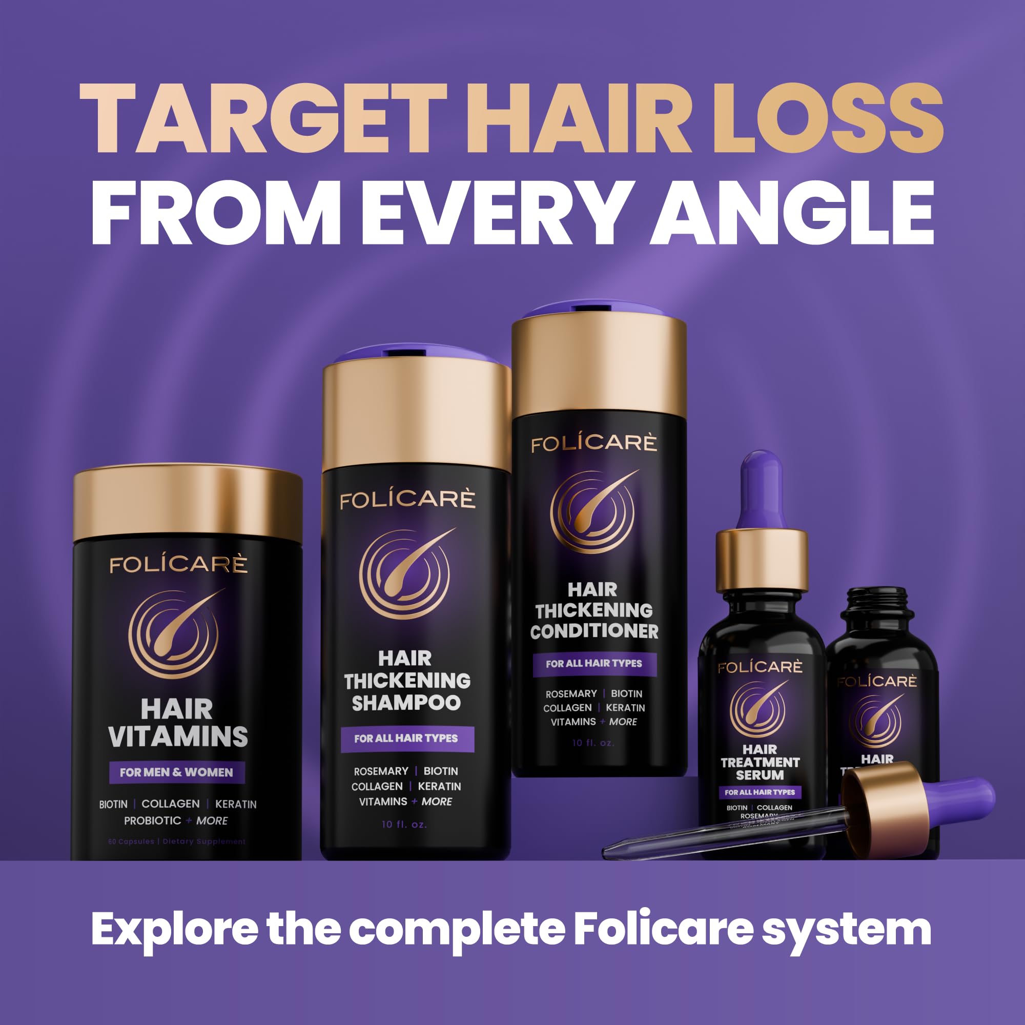 FOLICARE beauty trio supports hair, skin, and nails.