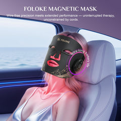 FOLOKE LED light therapy mask includes packaging and adapters